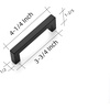 image:imageRavinte 10 Pack 4 Inch Kitchen Square Cabinet Handles Matte Black Cabinet Pulls Black Drawer Pulls Kitchen Cabinet Hardware Handles414 Inch 334 Inch Hole Center