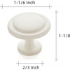 image:imageRavinte 30 Pack 114 inch Kitchen Cabinet Knobs Dresser Drawer Brushed Nickel Zinc Pulls Door Handles for DrawersWhite