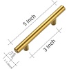 image:imageRavinte 30 Pack  5 Inch Cabinet Pulls Matte Black Stainless Steel Kitchen Drawer Pulls Cabinet Handles 5 InchLength 3 Inch Hole CenterBrushed Brass