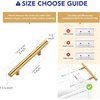 image:imageRavinte 30 Pack  5 Inch Cabinet Pulls Matte Black Stainless Steel Kitchen Drawer Pulls Cabinet Handles 5 InchLength 3 Inch Hole CenterBrushed Brass