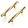image:imageRavinte 30 Pack  5 Inch Cabinet Pulls Matte Black Stainless Steel Kitchen Drawer Pulls Cabinet Handles 5 InchLength 3 Inch Hole CenterBrushed Brass