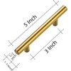 image:imageRavinte 30 Pack  5 Inch Cabinet Pulls Matte Black Stainless Steel Kitchen Drawer Pulls Cabinet Handles 5 InchLength 3 Inch Hole CenterBrushed Brass