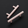 image:imageRavinte 30 Pack  5 Inch Cabinet Pulls Matte Black Stainless Steel Kitchen Drawer Pulls Cabinet Handles 5 InchLength 3 Inch Hole CenterPink