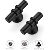 image:imageRavinte 30 Pack 5 Inch Cabinet Pulls Kitchen Cupboard Handles with Round Base Matte Black Drawer Pulls Cabinet Handles 5 Length 3 Hole Center2 Length Single Hole