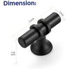 image:imageRavinte 30 Pack 5 Inch Cabinet Pulls Kitchen Cupboard Handles with Round Base Matte Black Drawer Pulls Cabinet Handles 5 Length 3 Hole Center2 Length Single Hole