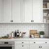 image:imageRavinte 30 Pack 5 Inch Cabinet Pulls Kitchen Cupboard Handles with Round Base Matte Black Drawer Pulls Cabinet Handles 5 Length 3 Hole Center2 Length Single Hole