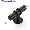 image:imageRavinte 30 Pack 5 Inch Cabinet Pulls Kitchen Cupboard Handles with Round Base Matte Black Drawer Pulls Cabinet Handles 5 Length 3 Hole Center2 Length Single Hole