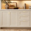 image:imageRavinte Cabinet Pulls Kitchen Cabinet Handles 5 Inch Matte Black 2 PackBrushed Brass