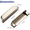 image:imageRavinte Cabinet Pulls Kitchen Cabinet Handles 5 Inch Matte Black 2 PackBrushed Nickel