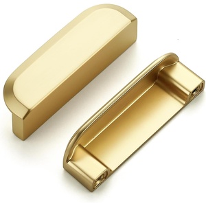 image:imageRavinte Cabinet Pulls Kitchen Cabinet Handles 5 Inch Matte Black 2 PackBrushed Brass