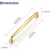 image:imageRavinte Brushed Gold Zinc Alloy Cabinet Handles5 Pulls20 PackBrushed Gold