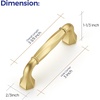 image:imageRavinte Brushed Gold Zinc Alloy Cabinet Handles5 Pulls20 PackBrushed Gold