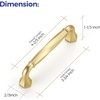 image:imageRavinte Brushed Gold Zinc Alloy Cabinet Handles5 Pulls20 PackBrushed Gold