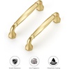 image:imageRavinte Brushed Gold Zinc Alloy Cabinet Handles5 Pulls20 PackBrushed Gold