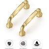 image:imageRavinte Brushed Gold Zinc Alloy Cabinet Handles5 Pulls20 PackBrushed Gold