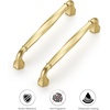 image:imageRavinte Brushed Gold Zinc Alloy Cabinet Handles5 Pulls20 PackBrushed Gold