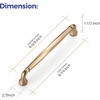 image:imageRavinte Brushed Gold Zinc Alloy Cabinet Handles5 Pulls20 PackChampagne Bronze
