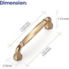 image:imageRavinte Brushed Gold Zinc Alloy Cabinet Handles5 Pulls20 PackChampagne Bronze
