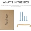 image:imageRavinte Brushed Gold Zinc Alloy Cabinet Handles5 Pulls20 PackChampagne Bronze