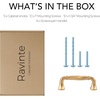 image:imageRavinte Brushed Gold Zinc Alloy Cabinet Handles5 Pulls20 PackChampagne Bronze