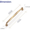 image:imageRavinte Brushed Gold Zinc Alloy Cabinet Handles5 Pulls20 PackChampagne Bronze