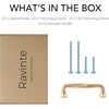 image:imageRavinte Brushed Gold Zinc Alloy Cabinet Handles5 Pulls20 PackChampagne Bronze