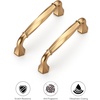 image:imageRavinte Brushed Gold Zinc Alloy Cabinet Handles5 Pulls20 PackChampagne Bronze