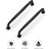 image:imageRavinte Brushed Gold Zinc Alloy Cabinet Handles5 Pulls20 PackMatte Black