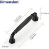 image:imageRavinte Brushed Gold Zinc Alloy Cabinet Handles5 Pulls20 PackMatte Black