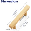 image:imageRavinte Champagne Gold Handles Square Cabinet Hardware 312 Inch 20 Pack212 Hole Center