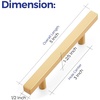 image:imageRavinte Champagne Gold Handles Square Cabinet Hardware 312 Inch 20 Pack3 Hole Center