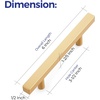 image:imageRavinte Champagne Gold Handles Square Cabinet Hardware 312 Inch 20 Pack312 Hole Center