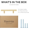 image:imageRavinte Champagne Gold Handles Square Cabinet Hardware 312 Inch 20 Pack312 Hole Center