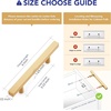 image:imageRavinte Champagne Gold Handles Square Cabinet Hardware 312 Inch 20 Pack312 Hole Center