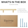 image:imageRavinte Champagne Gold Handles Square Cabinet Hardware 312 Inch 20 Pack334 Hole Center
