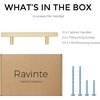 image:imageRavinte Champagne Gold Handles Square Cabinet Hardware 312 Inch 20 Pack334 Hole Center