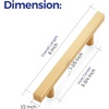 image:imageRavinte Champagne Gold Handles Square Cabinet Hardware 312 Inch 20 Pack334 Hole Center
