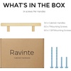 image:imageRavinte Champagne Gold Handles Square Cabinet Hardware 312 Inch 20 Pack4 Hole Center