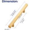 image:imageRavinte Champagne Gold Handles Square Cabinet Hardware 312 Inch 20 Pack4 Hole Center