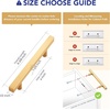 image:imageRavinte Champagne Gold Handles Square Cabinet Hardware 312 Inch 20 Pack4 Hole Center