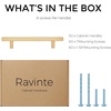image:imageRavinte Champagne Gold Handles Square Cabinet Hardware 312 Inch 20 Pack5 Hole Center