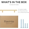 image:imageRavinte Champagne Gold Handles Square Cabinet Hardware 312 Inch 20 Pack614 Hole Center