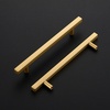 image:imageRavinte Champagne Gold Handles Square Cabinet Hardware 312 Inch 20 Pack614 Hole Center