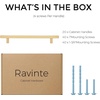 image:imageRavinte Champagne Gold Handles Square Cabinet Hardware 312 Inch 20 Pack712 Hole Center