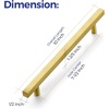 image:imageRavinte Champagne Gold Handles Square Cabinet Hardware 312 Inch 20 Pack712 Hole Center