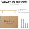 image:imageRavinte Champagne Gold Handles Square Cabinet Hardware 312 Inch 20 Pack8 Hole Center