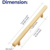 image:imageRavinte Champagne Gold Handles Square Cabinet Hardware 312 Inch 20 Pack834 Hole Center