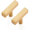 image:imageRavinte Champagne Gold Handles Square Cabinet Hardware 312 Inch 20 PackSingle Hole