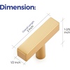 image:imageRavinte Champagne Gold Handles Square Cabinet Hardware 312 Inch 20 PackSingle Hole