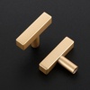 image:imageRavinte Champagne Gold Handles Square Cabinet Hardware 312 Inch 20 PackSingle Hole